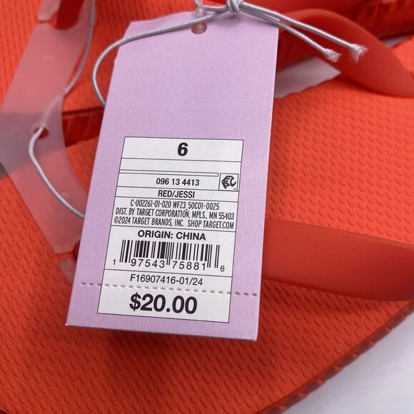 Women's Wild Fable Jessi EVA Platform Flip Flop Sandals Vibrant Orange - Picture 5 of 5